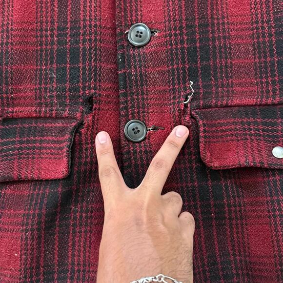 Vintage 1930S / 1940S H.W. Carter & Sons Wool Plaid Mackinaw Hunting Jacket - Picture 2 of 9